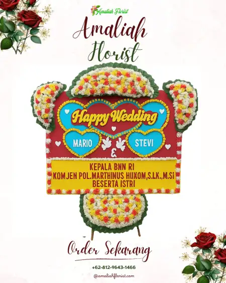 Papan Bunga Pernikahan Sudimulyo